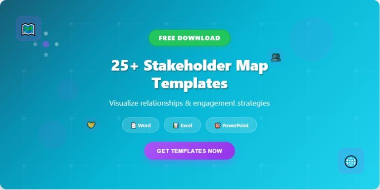Learn Management - 25 Free Stakeholder Map Templates Word Excel PowerPoint 768x385 