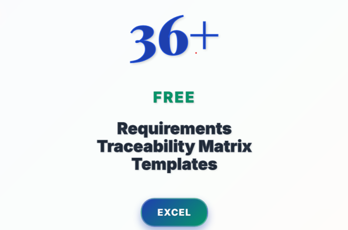 Image showing Excel-based Requirements Traceability Matrix templates for tracking and validating project requirements.