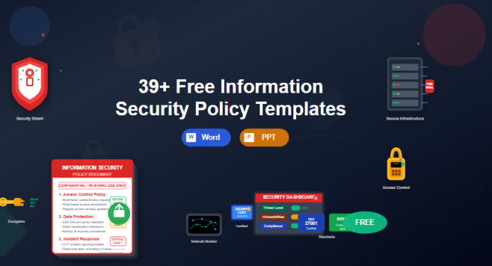 Free information security policy templates in Word and PowerPoint for cybersecurity compliance