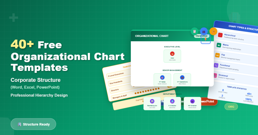 40+ Free Organizational Chart Templates (Word, Excel, PowerPoint ...