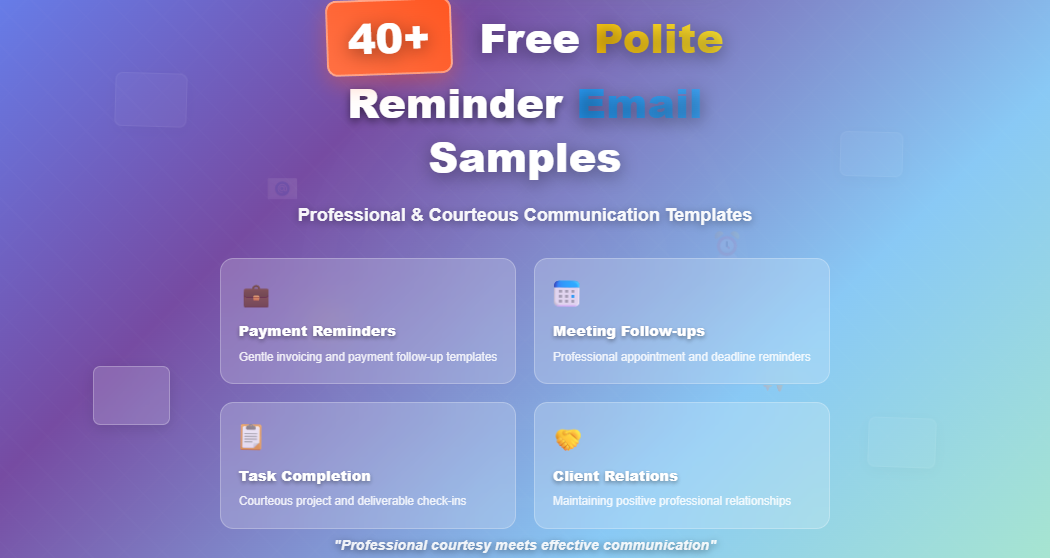 40+ Free Polite Reminder Email Samples and Templates (Word) - Learn ...