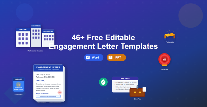 Free editable engagement letter templates in Word and PowerPoint for client agreements and formal documentation