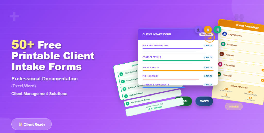 50+ Free Printable Client Intake Forms (Excel,Word) - Learn Management