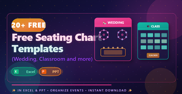 Free seating chart templates for weddings, classrooms, and events in Excel and PowerPoint