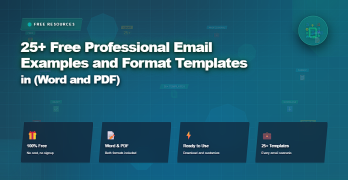 Free professional email examples and format templates in Word and PDF for formal business communication