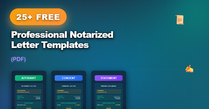 Free notarized letter templates in PDF for legal and official purposes