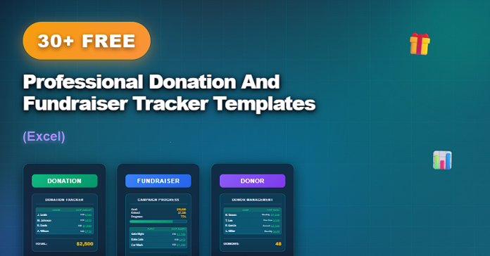 Free donation and fundraiser tracker templates in Excel for tracking donors and fundraising performance