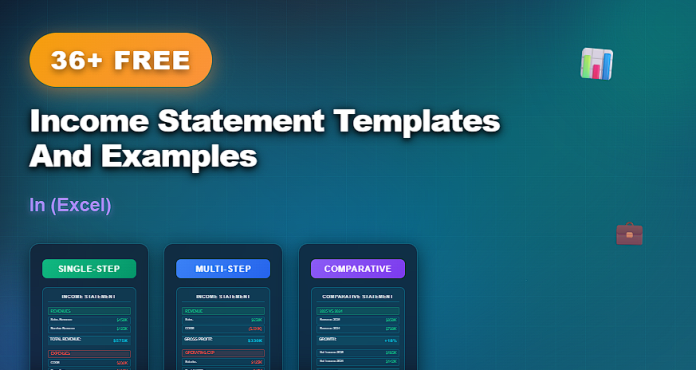 Free income statement templates in Excel for profit and loss reporting