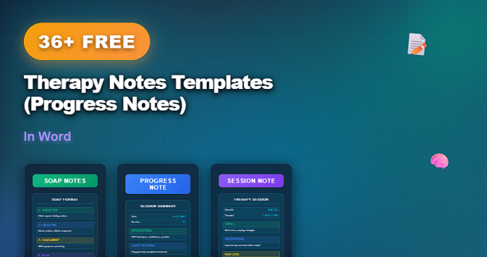 Free therapy notes templates and progress notes in Word for clinical documentation