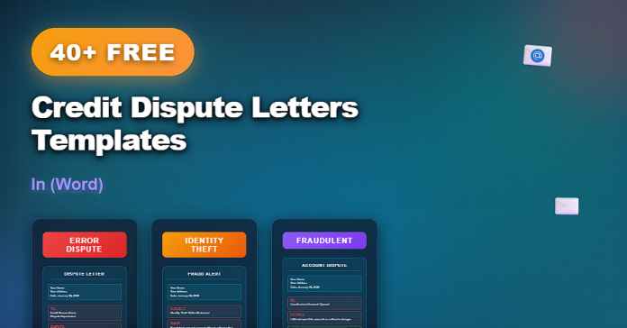 Free credit dispute letter templates in Word for disputing credit report errors