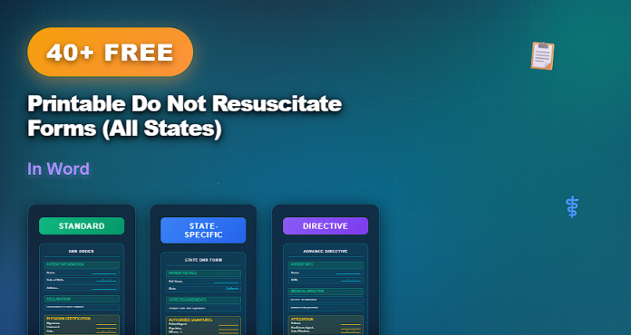 Free printable Do Not Resuscitate forms in Word for all U.S. states