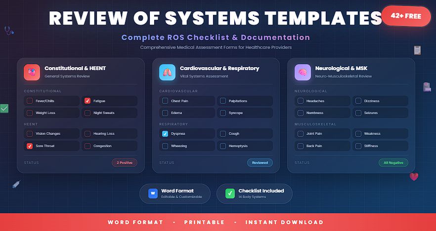 42+ Free Review of Systems Templates (+Checklist) In Word - Learn ...