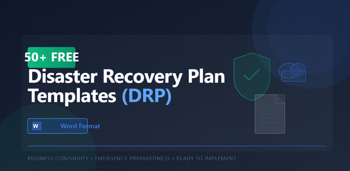 Free disaster recovery plan templates (DRP) in Word for business continuity and IT recovery planning