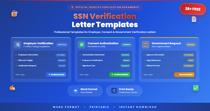 Free Social Security Number verification letters in Word