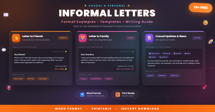 39-free-informal-letter-format-examples-templates-word
