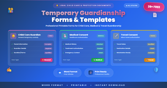 Free printable temporary guardianship forms (all states) in Word