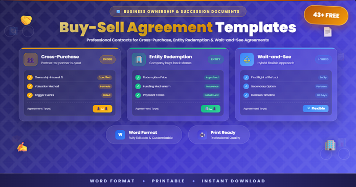 Free buy-sell agreement templates and samples in Word