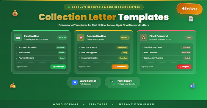 Free collection letter templates and samples in Word