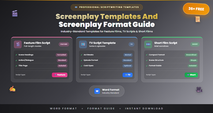 Free screenplay templates Word