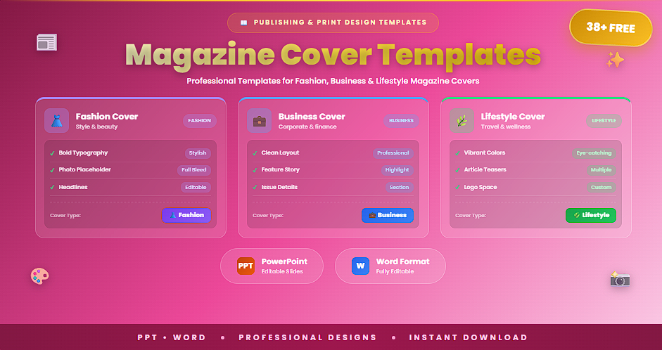 Computer Magazine Template Word 38+ Free Magazine Cover Templates In (PPT And Word) - Learn Management