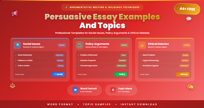 Free persuasive essay examples and topics Word