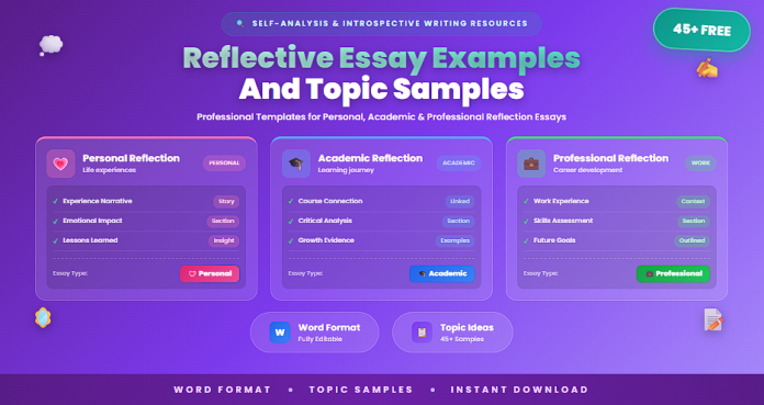 Free reflective essay examples and topic samples Word