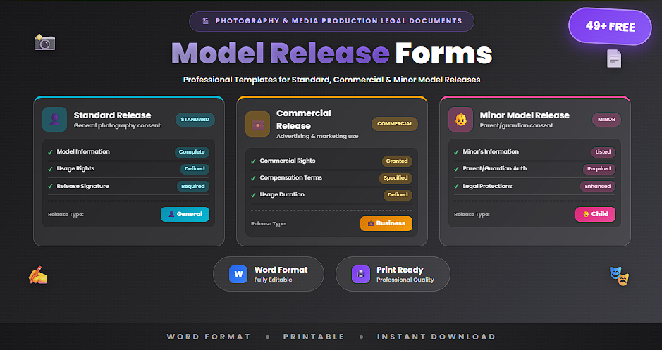 49+ Free Model Release Forms In (Word) - Learn Management