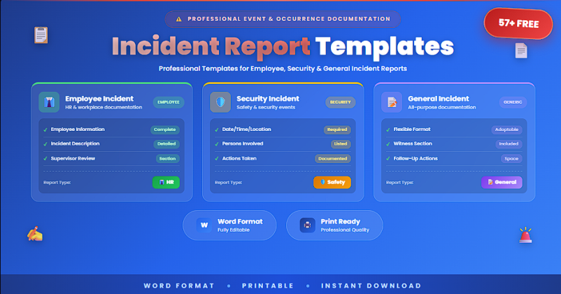 57+ Free Incident Report Template [Employee, Police, Generic] In Word ...
