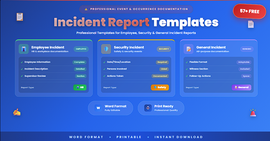 57+ Free Incident Report Template [Employee, Police, Generic] In Word ...